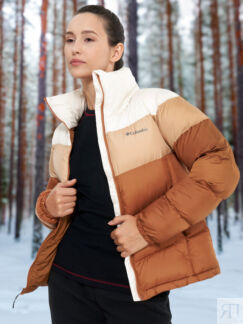 Куртка утепленная женская Columbia Puffect II Colorblock Jacket, Коричневый