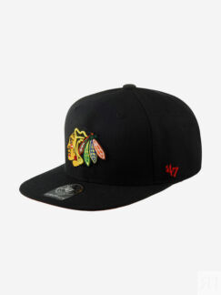 Бейсболка 47 BRAND H-TSHFT04WBL-BK Chicago Blackhawks NHL (черный), Черный