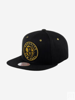 Бейсболка с прямым козырьком MITCHELL NESS 6HSSMM20134-BNEBLCK Brooklyn Net