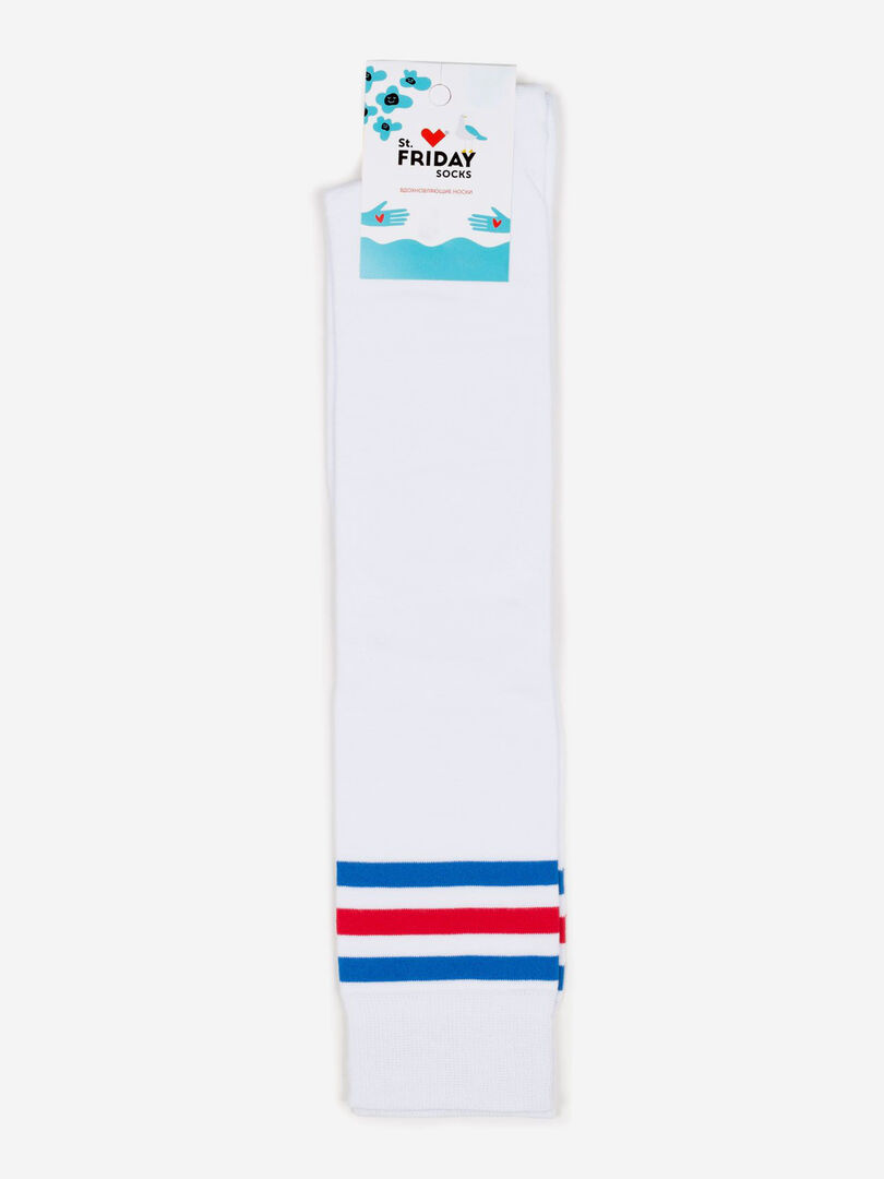 Гольфы с полосками St.Friday Socks - Классические - Разноцветные полосы, Бе SFHIGHKNEESSBHOS8B-CLASSICMULTI фото 1