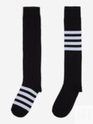 Гольфы с полосками St.Friday Socks - Необычные - Чёрные, Черный SFHIGHKNEESSBHOS8B-OPPOSITEBLACK фото 3