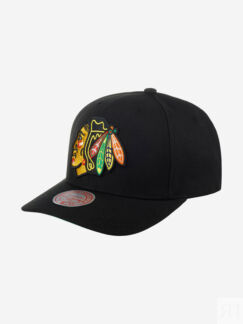 Бейсболка MITCHELL NESS HHSS5370-CBHYYPPPBLCK Chicago Blackhawks NHL (черны