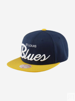 Бейсболка с прямым козырьком MITCHELL NESS 6HSSSH22086-SLUBLUE St Louis Blu