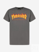 Футболка мужская Thrasher Flame Logo, Серый 311019TRR-CHARCOAL фото 4