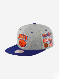 Бейсболка с прямым козырьком MITCHELL NESS HHSS4786-NYKYYPPPGREY New York K