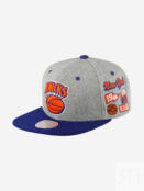 Бейсболка с прямым козырьком MITCHELL NESS HHSS4786-NYKYYPPPGREY New York K 58-729XDOXM4K-08 фото 1