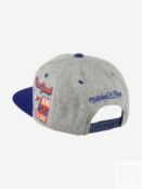 Бейсболка с прямым козырьком MITCHELL NESS HHSS4786-NYKYYPPPGREY New York K 58-729XDOXM4K-08 фото 3