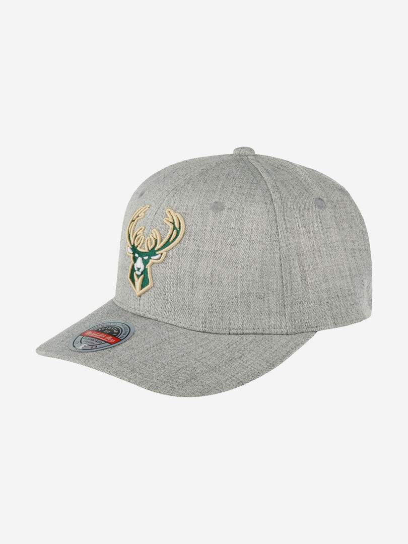 Бейсболка MITCHELL NESS HHSS3273-MBUYYPPPGYHT Milwaukee Bucks NBA (серый), 59-100XDOXM4K-01 фото 1