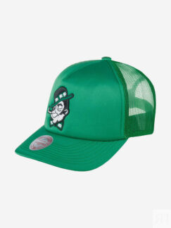 Бейсболка с сеточкой MITCHELL NESS HHSS3467-BCEYYPPPGREN Boston Celtics NBA