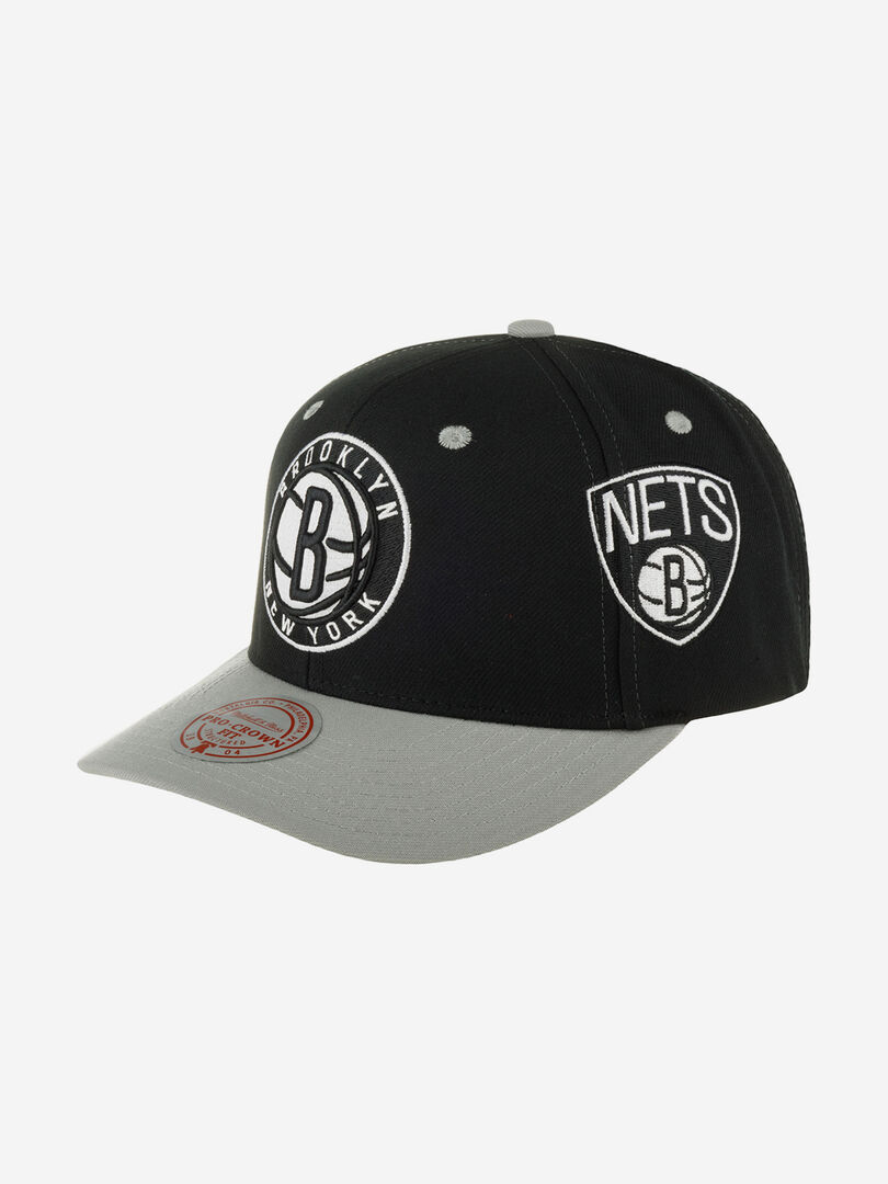 Бейсболка MITCHELL NESS HHSS7310-BNEYYPPPBLCK Brooklyn Nets NBA (черный), Ч 59-181XDOXM4K-10 фото 1