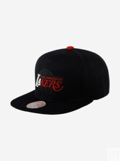 Бейсболка с прямым козырьком MITCHELL NESS 6HSSSH22080-LALBLCK Los Angeles