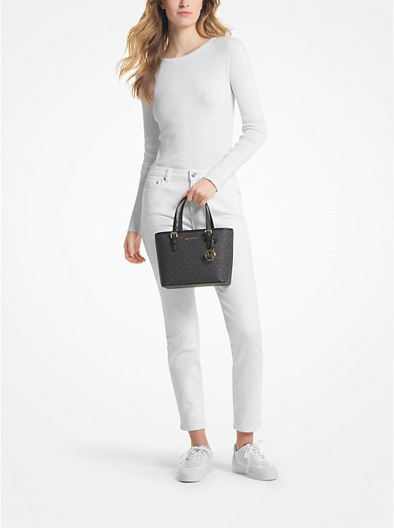 Сумка Michael Michael Kors Jet Set Travel Extra-Small Logo, чёрный 35T9GTVT0B | Black фото 1