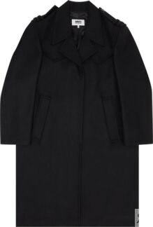 Пальто MM6 Maison Margiela Coat 'Black', черный