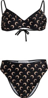 Бикини Marine Serre Printed Two-Piece Bikini 'All Over Moon Black On Tan',