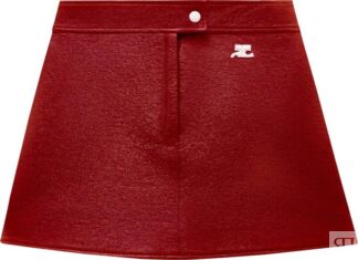 Юбка Courrèges Vinyl Mini Skirt 'Red', красный