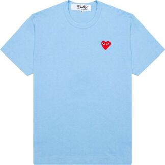 Футболка Comme des Garçons PLAY Pastelle Red Emblem T-Shirt 'Blue', синий