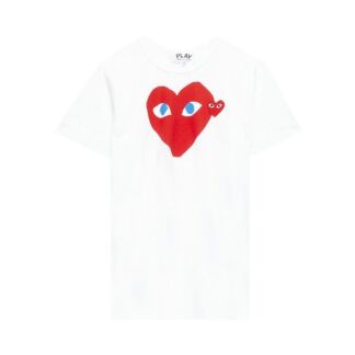Футболка Comme des Garçons PLAY Eyes Heart Tee 'White', белый