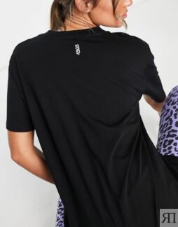 Черная хлопковая футболка оверсайз ASOS 4505 icon