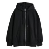 Толстовка H&M Oversized Zip-through, черный 1139538001 | Black фото 1