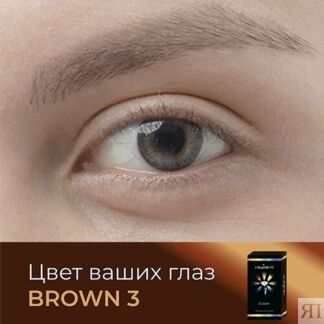 OKVISION Цветные контактные линзы OKVision Fusion color Brown 3 на 3 месяца