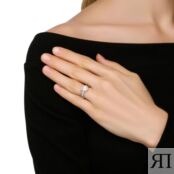 Серебряное кольцо с жемчугом Виктория ВК1-8567С 000-214321 фото 2