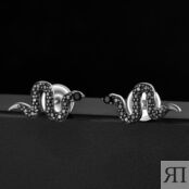 Серебряные серьги гвоздики с фианитами Золотые купола ЗК600159500205 000-387598 фото 3