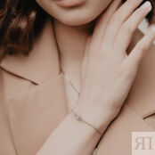 Серебряный браслет с кристаллами swarovski и фианитами Феникс Ф1Б-5216-6СВР 000-362881 фото 4