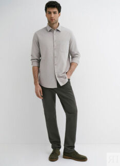 Базовые брюки Slim fit, Коричневый O`Stin