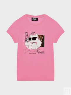 Футболка с принтом Choupette Karl Lagerfeld kids