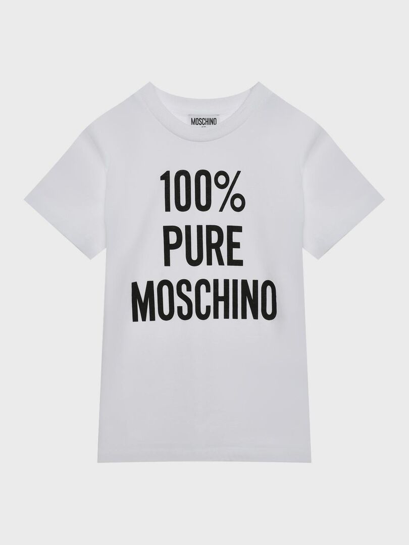 Футболка с принтом "100% Pure Moschino" фото 1