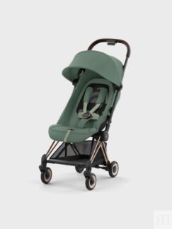 Коляска Coya Rosegold Leaf Green CYBEX