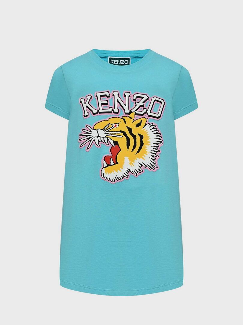 Платье с принтом "тигр" и лого KENZO фото 1