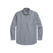 Рубашка прямая из поплина gingham  XL серый фото 4