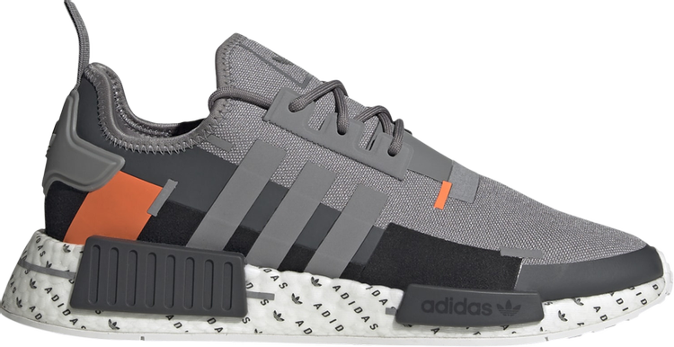 Кроссовки Adidas NMD_R1 'Grey Solar Orange', серый GZ7945 | Grey фото 1