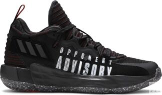 Кроссовки Adidas Dame 7 'EXTPLY - Opponent Advisory - Black Vivid Red', чер