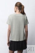 Футболка TSHIRT прямая базовая из хлопка befree 4680704366181 фото 3