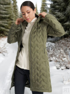 Пуховик женский Columbia Delta Ridge II Long Down Jacket, Зеленый