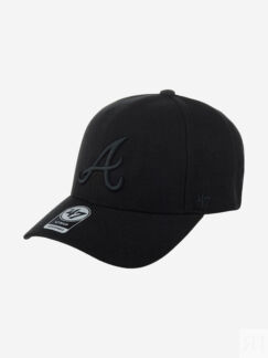 Бейсболка 47 BRAND B-MVPSP01WBP-BKA Atlanta Braves MLB (черный), Черный