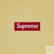 Толстовка Supreme Box Logo Crewneck, желтый FW22SW65 PALE YELLOW | Yellow фото 3