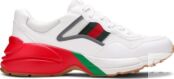 Кроссовки Gucci Rhyton White Red Green Reflective, белый 643491 2H060 9088 | White Red Green Reflective фото 1