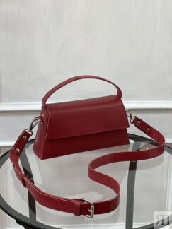 Женская кожаная сумка красная A044 ruby mini
