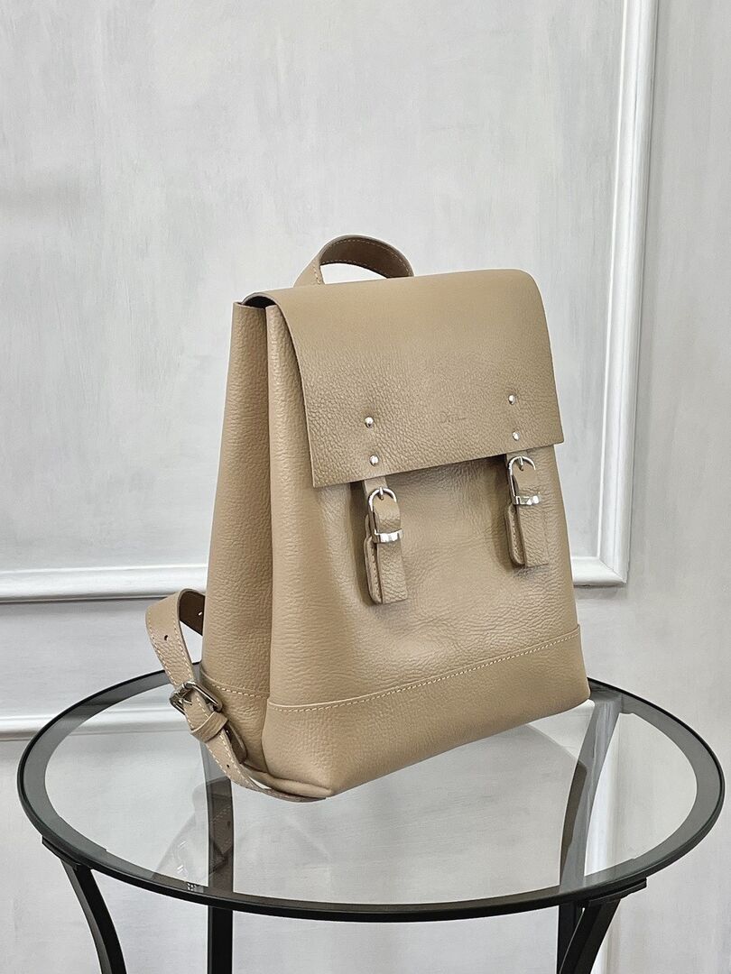Женский кожаный рюкзак бежевый B007 beige grain B007 beige grain фото 1