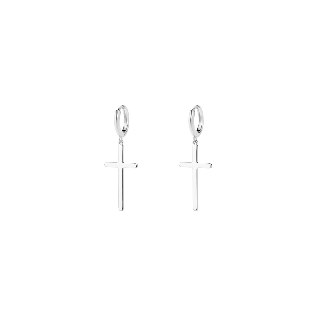 Серьги Simple Cross Earrings FREE FORM фото 1