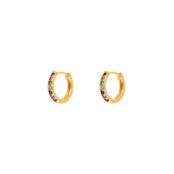 Серьги Gold Pave Clicker Earrings - Multicolor DÉJÀ VU фото 1