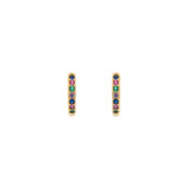 Серьги Gold Pave Clicker Earrings - Multicolor DÉJÀ VU фото 3