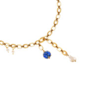 Цепь Golden Transformer Chain with Blue Murano Bead and Pearls Necklace KOT фото 2