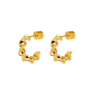 Серьги Mini Shiny Pasta Earrings - Gold VIVA LA VIKA