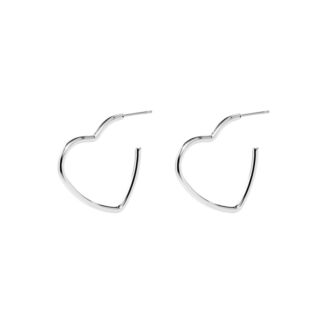 Серьги Silver Heart Earrings Unfinished FREE FORM