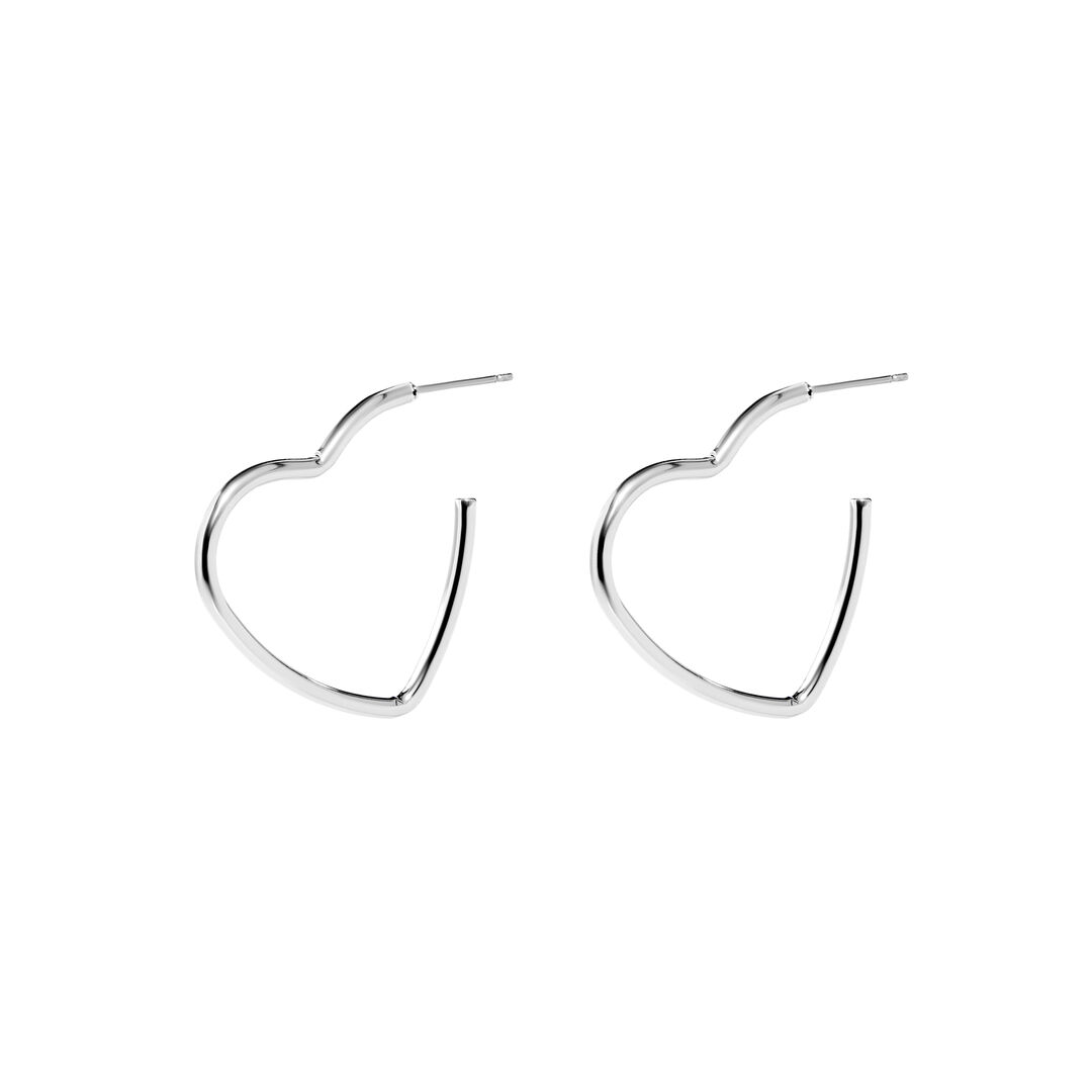 Серьги Silver Heart Earrings Unfinished FREE FORM фото 1