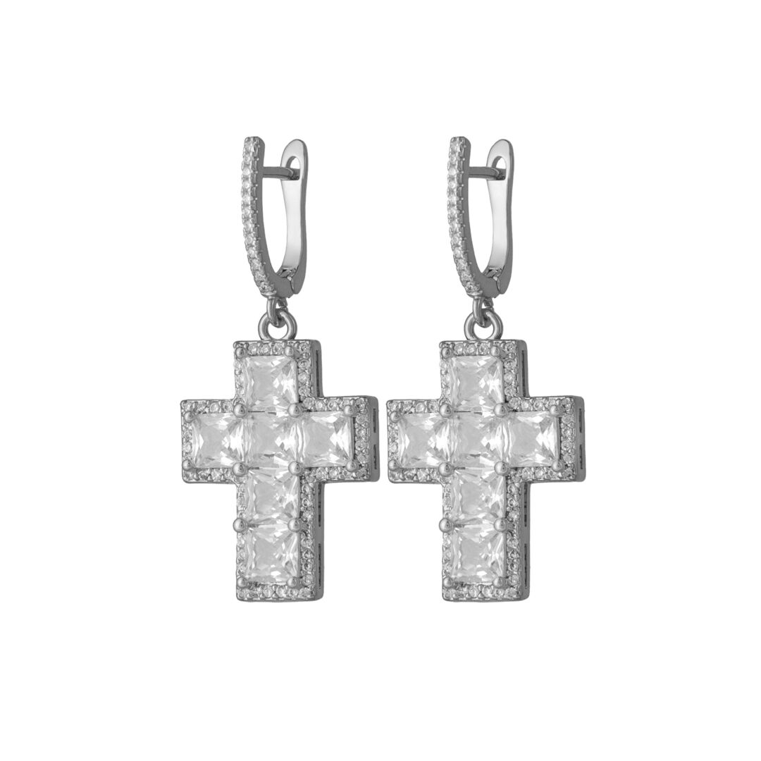 Серьги Silver Square Earrings LA CONCEPTION DE SAFINA ANTONINA фото 1